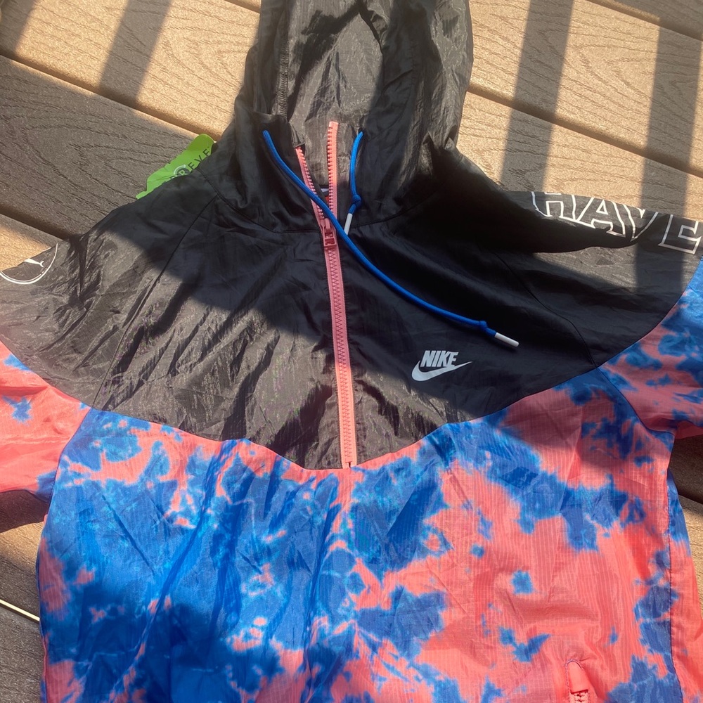 Tye dye Nike wind breaker hoodie